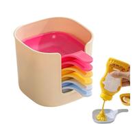 Tazas de inmersión | Juego de platos de salsa pequeños, de contenedor, suministros de cocina con soporte para condimentos, aderezo, picnic, barbacoa, camping, almuerzo, cena
