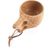 Tazas de madera, estilo nórdico, hecha a mano, mochila Kuksa, taza de madera con cordón para camping, senderismo, supervivencia, taza de té, Bushcraft 200 ml
