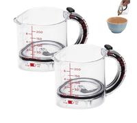 Tazas De MedicióN,Taza Medidora Ajustable, Medidora De Cocina Con Base Ajustable 4 En 1 Para Preparar, Cocinar, Mezclar, Hornear, Lavavajillas (2 PCS)