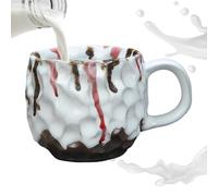Tazas de mineral,Tazas de café mineral de | Taza de 260 ml de piedra mineral simulada | Taza de agua decorativa de forma irregular vintage con patrón martillado novedad taza de té para