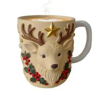 Tazas de Navidad,Alce Árbol De Jengibre Hombre Resina,Linda Navidad Medias Árbol De Jengibre Taza - Adecuado Para Jugo de Té Agua Decoración Del Hogar Oficina Escuela Restaurante Bar
