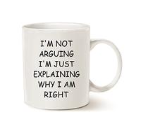 Tazas de Regalo No estoy discutiendo, solo estoy explicando por qué tengo | Tazón de café Cerámica Tazas Té Graciosa Tazón para oficina, Novios, trabajo, 330ml