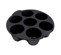 Tazas de silicona para magdalenas, molde antiadherente para 7 tazas, molde para magdalenas de aire, moldes para cupcakes, moldes de silicona para cupcakes, accesorios universales para freidoras de