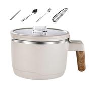 Tazas de sopa grandes para fideos de pasta, cuenco de pasta de microondas con colador | Plato de sopa grande con tapa,Cocina de pasta de acero inoxidable, tazones portátiles para viajes, hotel