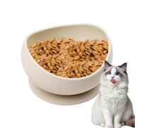 Tazas de succión con bordes elevados, suministros para alimentos húmedos y secos, cuenco de silicona para mascotas, placas de alimentación de gatos no deslizantes, evita derrames de comida y agua para