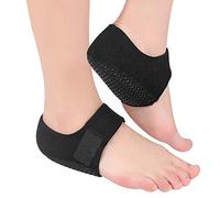 Tazas de talón, almohadillas de gel antideslizantes para talón, protectores de talón ajustables para alivio del dolor del talón para hombres y mujeres (L)