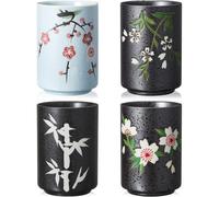 tazas de té chinas sin asa, de cerámica, para regalar en restaurantes chinos, compatibles con matcha bancha green