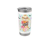 Tazas de té Coquette Preppy Stripe Spooky Girls para mujer Vaso térmico de acero inoxidable de doble pared