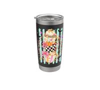Tazas de té Coquette Preppy Stripe Spooky Girls para mujer Vaso térmico de acero inoxidable de doble pared