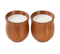 Tazas De Té De Madera 2 Piezas de Jarra de Madera de Estilo Retro para