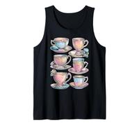 Tazas de té estéticas Pastel Floral Summer Vibes Dreamy Art Camiseta sin Mangas