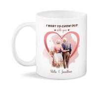 Tazas De Té Novedad Taza De Cerámica Boda De Pareja Quiero Envejecer Divertido Tazas De Café Para Día De La Madre Cocina Oficina 330Ml