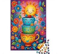Tazas de té Sunshine Paquete De Rompecabezas 1000 Piezas, Papel Grueso, Adultos Y Niños 8-12, Decoración Mural, Regalo Año Nuevo, Reto Cerebral 38x26cm/1000pcs