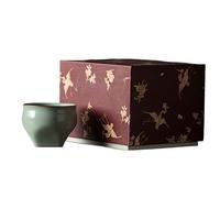 Tazas de Té Taza de té Master Cup Taza de té de cerámica Kung Fu Taza de té retro hecha a mano Pu'er Taza de té de viaje portátil de una sola taza Taza de Café