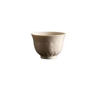Tazas de Té Taza de té personal con relieve de cerámica blanca retro, taza de té china for el hogar, juego de té de kung fu, taza de anfitrión Taza de Café