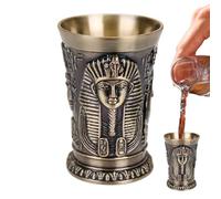 Tazas de tiro pequeñas genéricas | 30 ml de zinc vintage egipcio | Vasos de tiro para whisky | Para hombres y mujeres, Halloween, Tequila Whiskey Navidad Familia Amigos Casa Vacaciones W nd