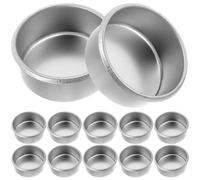 Tazas de vela de metal, 20 latas de metal para velas de té, taza de vela vacía para hacer velas, moldes de velas de metal