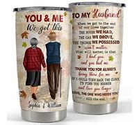 Tazas De Viaje Isotérmica Con Pajita Y Tapa Taza Aislante Isotérmica Termo Café Para Mamá Papá Colegas 590 Ml Vaso De Pareja Personalizado Tú Y Yo Para Mi Esposo