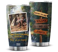 Tazas De Viaje Isotérmica Reutilizable Taza Aislante Con Pajita Y Tapa Vaso Termico Para Papá Navidad Auto 590 Ml Vamos A Acampar