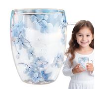 Tazas De Vidrio De Doble Capa Antiescaldaduras: Recipiente Transparente Para Beber, Taza Para Bebidas Moderna, Cristalería Térmica De Borosilicato Resistente Al Calor Aislada | Elegante Accesorio De C