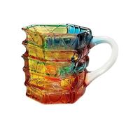 Tazas De Vidrio Para Café Tazas Apilables Con Diseño Libro Y Pintura 3D