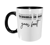 Tazas Desayuno El Trauma No Es Tu Culpa De Cerámica Regalo Original Tazas Graciosas Divertido Regalo Personalizado Taza Café 11Oz