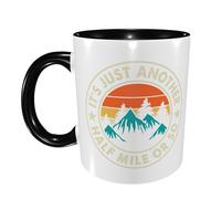 Tazas Desayuno Es Sólo Media Milla Más O Menos Original Regalo Original Tazas Graciosas De Cerámica Regalo Para Familia Taza Café 11Oz