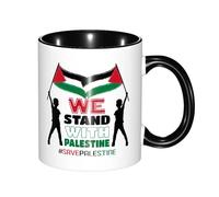 Tazas Desayuno Estamos Con Palestina Salvemos Palestina Apta Para Microondas Regalo Para Enamorados Tazas Graciosas Divertido Regalo Para Familia Taza Café 11Oz