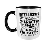 Tazas Desayuno Inteligencia Más Carácter Día De Martin Luther King Jr. De Cerámica Regalo Personalizado Taza Café Divertido Regalo Para Familia Tazas Graciosas 11Oz