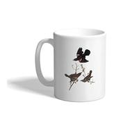 Tazas Desayuno Mirlo de alas rojas (Aves Audubon) Taza divertida Novias | 330ml Taza café Regalos novedosos Tazas para Vuelta al Cole Amigos Familiares