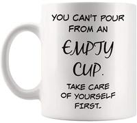 Tazas Desayuno No puedes dar de lo que tienes vacío. Taza divertida hombre
