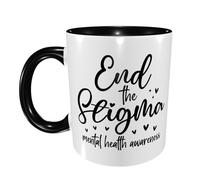 Tazas Desayuno Poner Fin Al Estigma Y Concientizar Sobre La Salud Mental Divertido Regalo Para Jubilación Tazas Graciosas Original Regalo Personalizado Taza Café 11Oz
