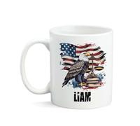 Tazas Divertido Taza De Cerámica Libros De Leyes Y Águilas Con La Bandera De Estados Unidos Maravillosa Tazas De Café Para Mujer Leche Cumpleaños 330Ml
