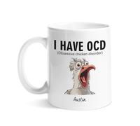 Tazas Divertido Taza De Desayuno Trastorno Obsesivo Por El Pollo. Animal Gracioso. Humor Tazas De Té Para Mujer Hombre Cumpleaños 330Ml