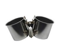 Tazas Dobles para alimentación de Agua y Alimentos para pájaros con Clip, Soporte para Jaula de Loros de Acero Inoxidable, Taza para Beber para Alimentar Alimentos, Agua, para pájaros