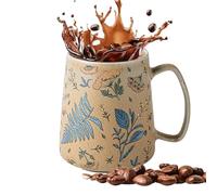 Tazas Florales para Mujeres | 71 Cl Taza Novedad - Taza Cerámica Pintada A Mano Para Café Cerveza Leche Para Estudiantes Maestros Aficionados De Decoración Hogar Sala Estudio