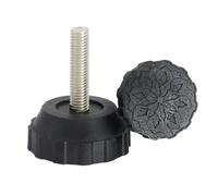Tazas for pies ajustables, Base de soporte for muebles, diámetro de 30/40/50MM con tornillo L20mm-80mm, Base de nailon, nivelación de pies, 4 Uds.(Base Dia.50xM10x60MM)