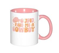 Tazas Graciosas Amantes Del Campo Cupido Encuentra A Un Vaquero Divertido Regalo Para Enamorados Tazas Desayuno Apta Para Microondas Regalo Para Jubilación Taza Café 11Oz