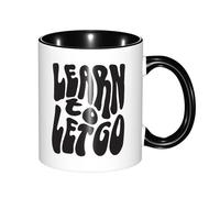 Tazas Graciosas Aprende A Dejar Ir Divertido Regalo Para Jubilación Tazas Desayuno De Cerámica Regalo Para Enamorados Taza Café 11Oz