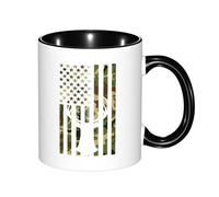 Tazas Graciosas Bandera Americana De Caza De Ciervos Apta Para Microondas Regalo Para Enamorados Tazas Desayuno Divertido Regalo Para Jubilación Taza Café 11Oz