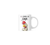 Tazas graciosas con frase Tazas originales para regalar Regalos originales para hombre y mujer Caja regalo con chuches cumpleaños Amigo invisible (No soy borde)