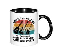 Tazas Graciosas ¿Cuántas Guitarras Necesita Un Guitarrista? Solo Una Más De Cerámica Regalo Para Jubilación Tazas Desayuno Original Regalo Personalizado Taza Café 11Oz