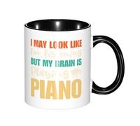 Tazas Graciosas Diseño De Camiseta "Mi Cerebro Está Tocando El Piano" De Cerámica Regalo Para Jubilación Tazas Desayuno Original Regalo Personalizado Taza Café 11Oz