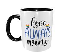 Tazas Graciosas El Amor Siempre Gana Apta Para Microondas Regalo Personalizado Tazas Desayuno Divertido Regalo Para Jubilación Taza Café 11Oz