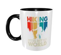 Tazas Graciosas El Senderismo Es Mi Mundo Divertido Regalo Para Enamorados Taza Café Apta Para Microondas Regalo Para Familia Tazas Desayuno 11Oz