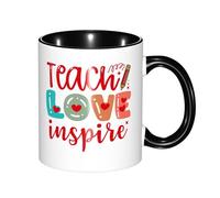 Tazas Graciosas Enseñar Amar Inspirar Divertido Regalo Personalizado Tazas Desayuno Original Regalo Original Taza Café 11Oz