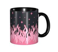 Tazas Graciosas Fuego Rosa, Llamas De Amor, Feminista Apta Para Microondas Regalo Personalizado Taza Café Original Regalo Para Jubilación Tazas Desayuno 11Oz