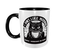 Tazas Graciosas Lindo Gato No Me Gusta La Mañana Apta Para Microondas Regalo Personalizado Tazas Desayuno Divertido Regalo Original Taza Café 11Oz