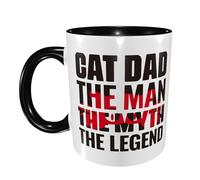 Tazas Graciosas Papá Gato El Hombre El Mito Leyenda Divertido Regalo Para Jubilación Taza Café De Cerámica Regalo Personalizado Tazas Desayuno 11Oz