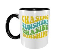 Tazas Graciosas Persiguiendo El Sol De Cerámica Regalo Para Jubilación Taza Café Apta Para Microondas Regalo Personalizado Tazas Desayuno 11Oz